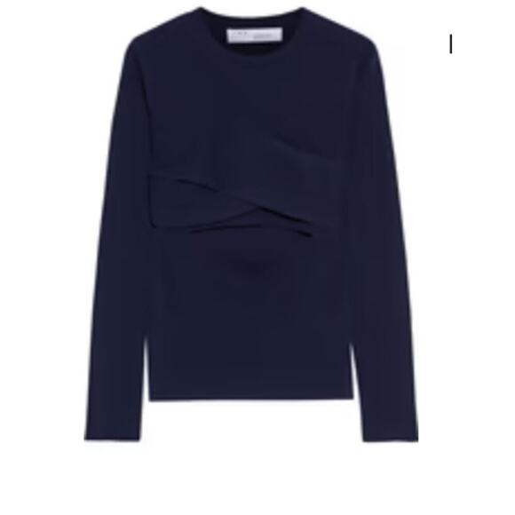 Iro Denny cutout sweater navy Size 8 - Picture 1 of 5